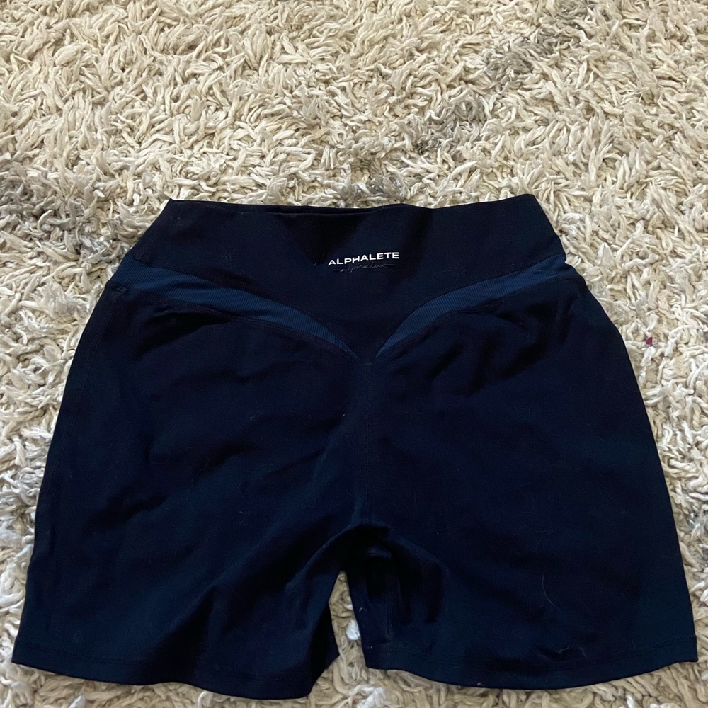 Alphalete Midnight Black Workout Shorts